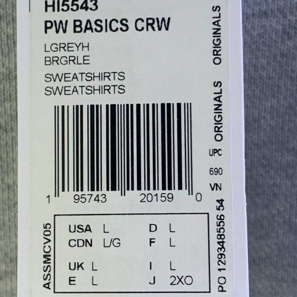 Human Race X Adidas Grey Basics Crewneck - Picture 9 of 9